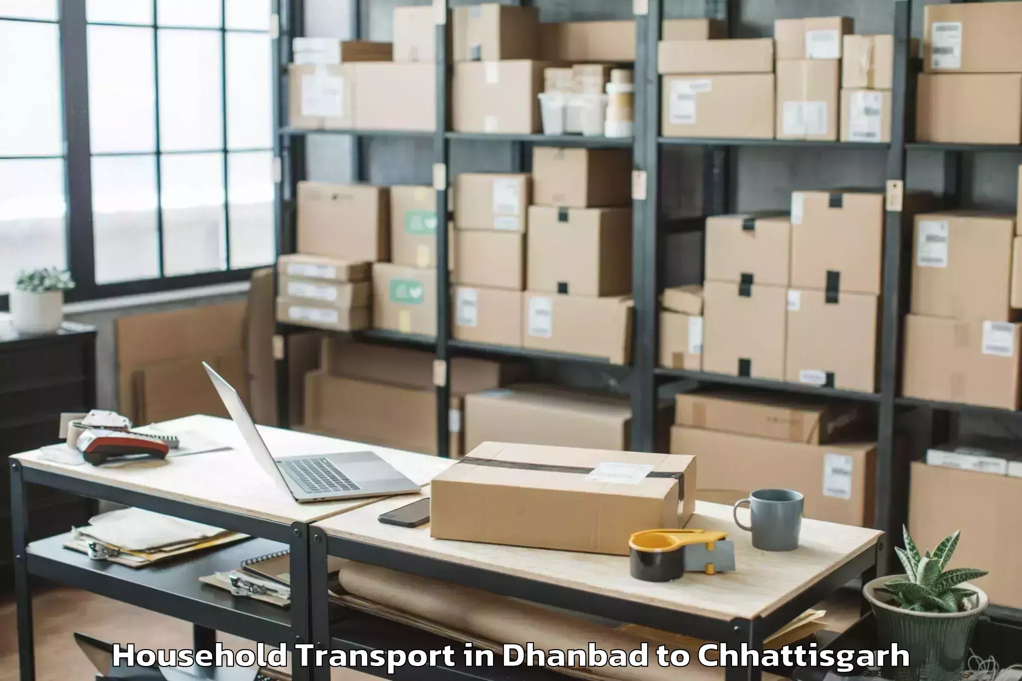 Dhanbad to Jaijaipur Household Transport Booking